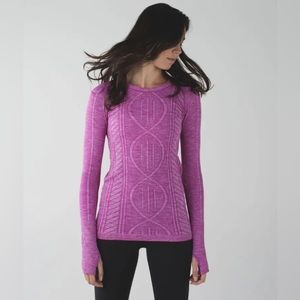 Lululemon Rest Less Pullover Long Sleeve Compression Heathers Ultra Violet